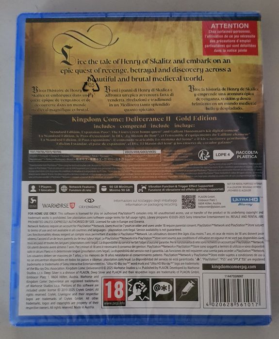 Kingdom Come Deliverance 2 Gold Edition PS5