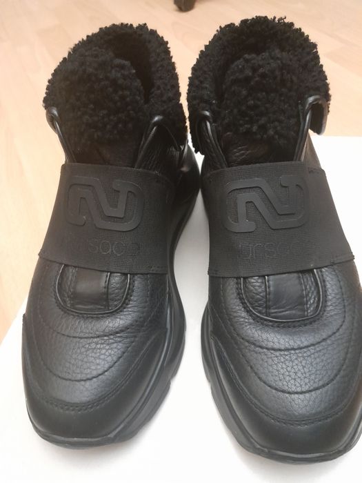 Ботинки кожаные зимние