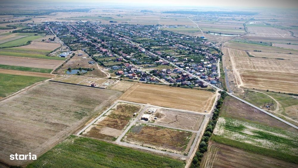 Terenuri intre Mosnita si Bucovat, cu gaz, apa, curent– 62 euro/mp+TVA