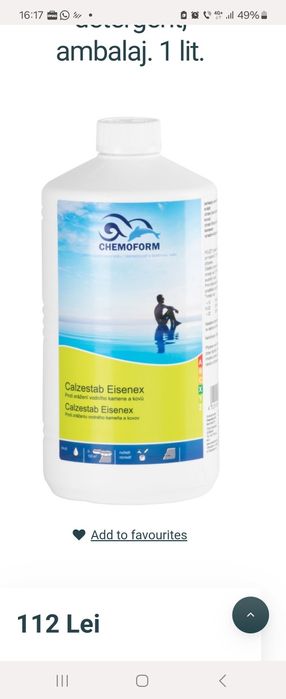 3l Substanta tratare piscina anticalcar+rugina