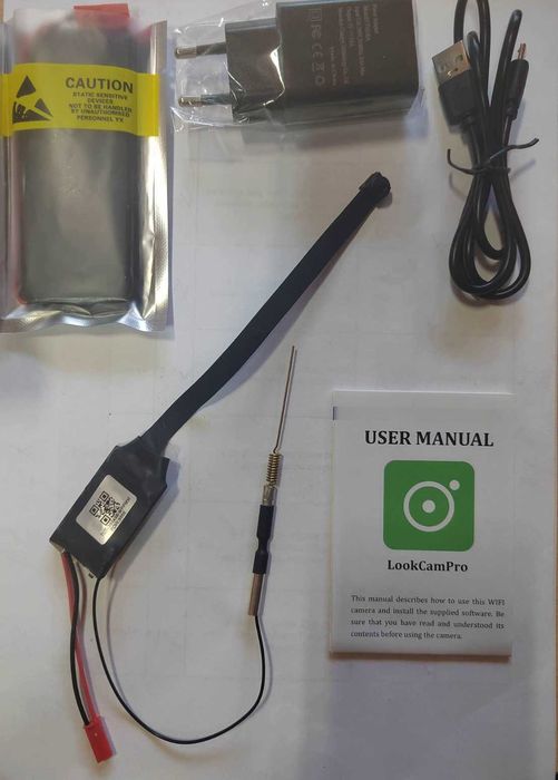 Мини WIFI/IP модул с камера 720P 480P 240P слот Micro SD / MODVR014 /