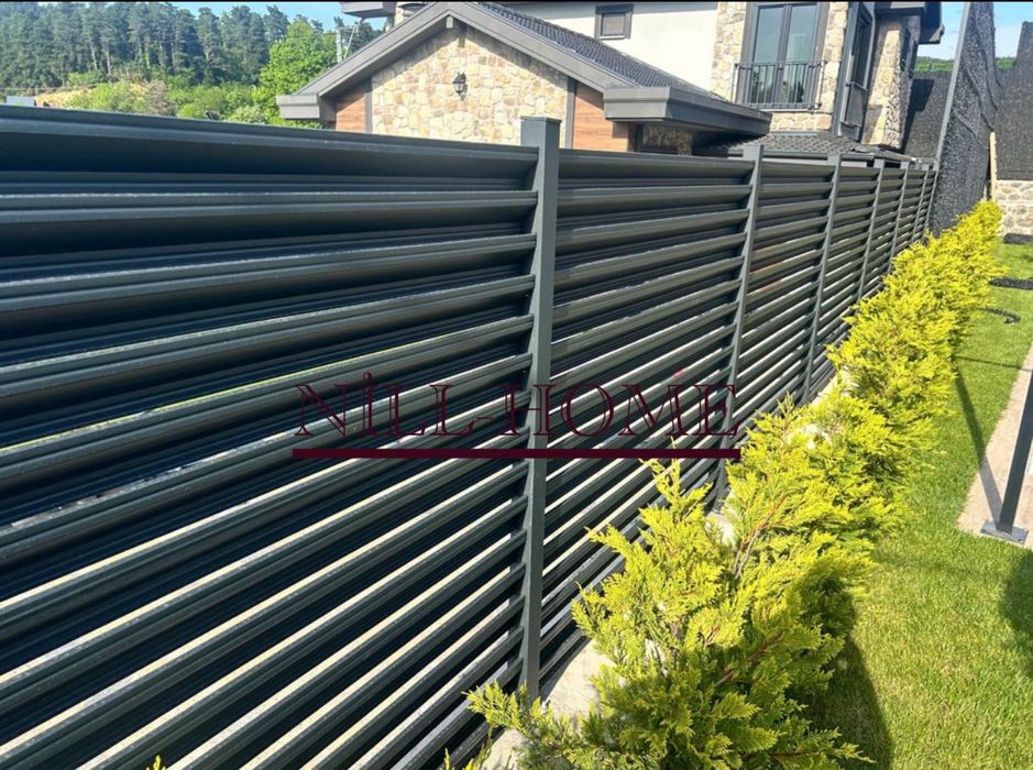 Ограда (тип-щора) ЛАМЕЛИ, ПАНА, ВРАТИ/стълбове/антрацид