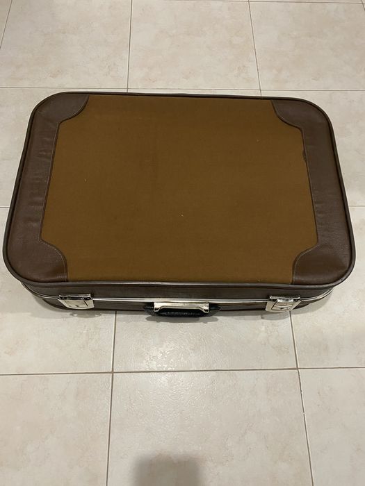 Ретро кожен куфар – винтидж стил, 57/40 см