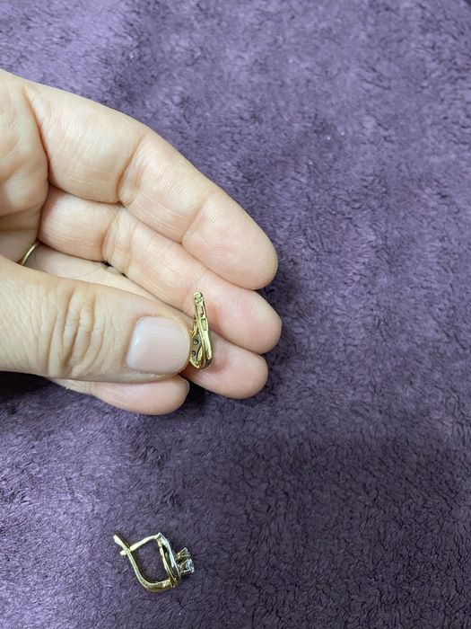 Серьги золотые с бриллиантами