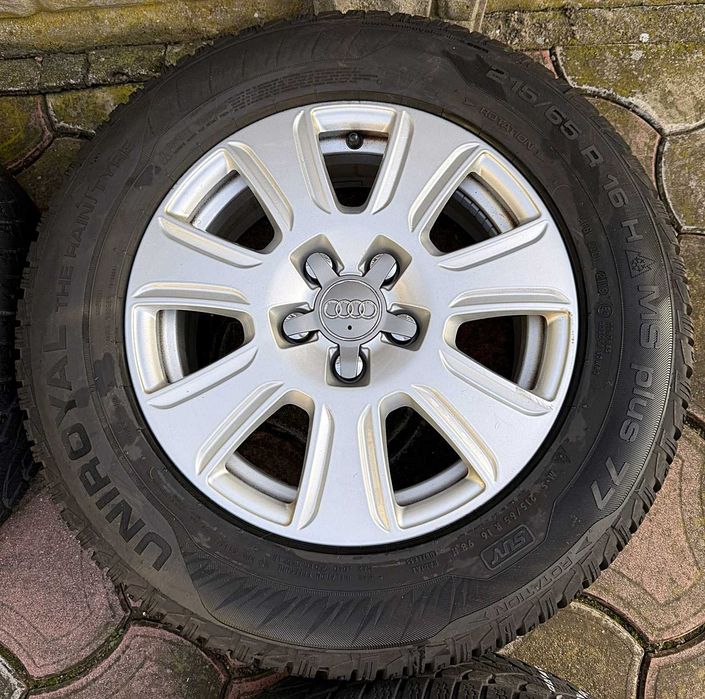 Set de 4 roti cu jante originale AUDI Q3 / VW TIGUAN + 215 65 16 M+S