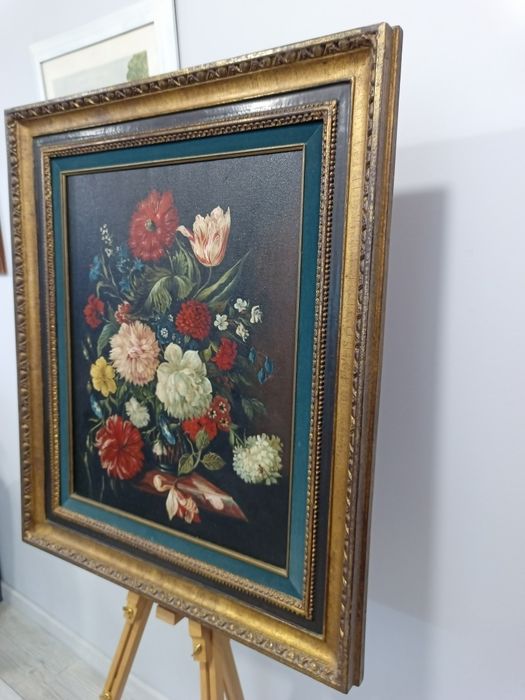 Бароков натюрморт 70х81см в рамка с истинска позлата (Gold Leaf)