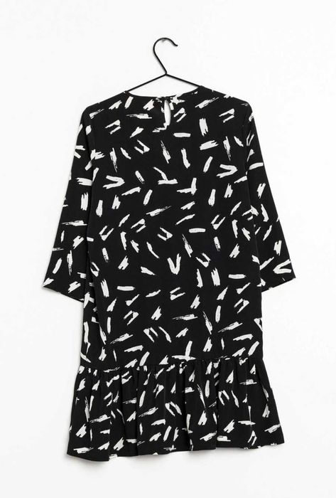 Черно-бяла есенна рокля Pieces