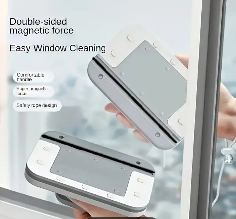 Магнитен уред за двустранно почистване на прозорци