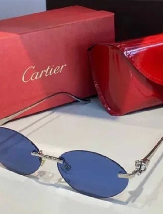 Ochelari De Soare Cartier Argintiu Unisex Vara