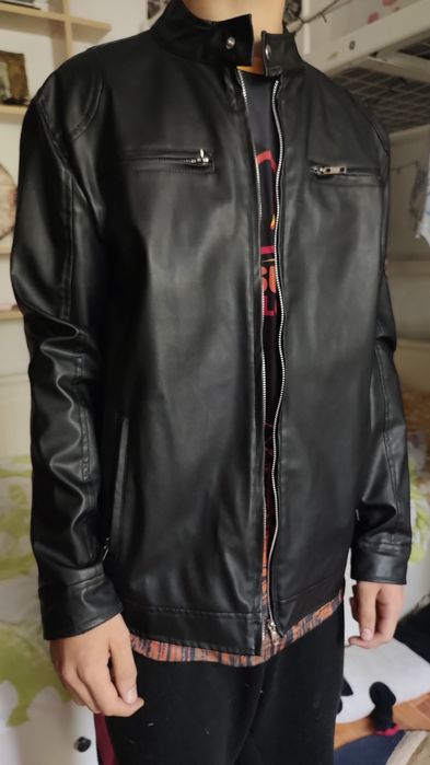 geacă piele ecologică, M, nouă