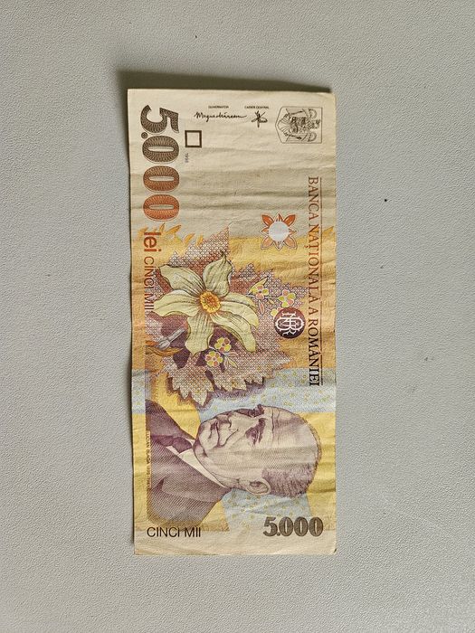 Bancnota rara 5000 lei 1998 - Seria 002A