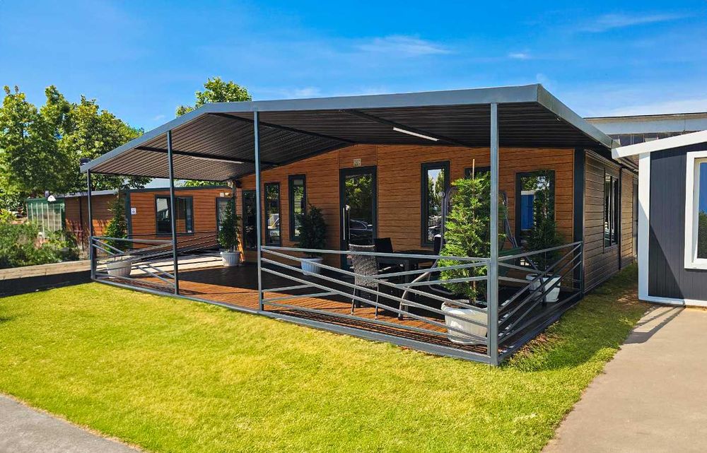 НА ИЗПЛАЩАНЕ - Сглобяема къща + веранда - 63м2