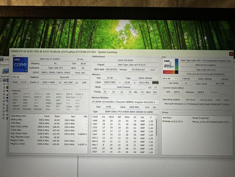 Vand Laptop Asus VivoBook 15 I7 11th Gen, 16GB RAM, 512GB SSD