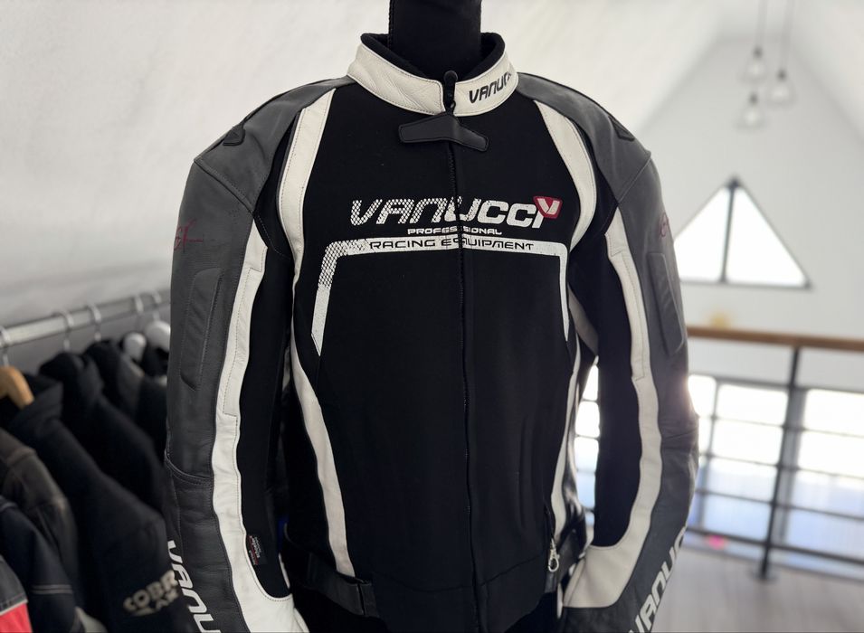 Geaca moto piele și textil vanucci