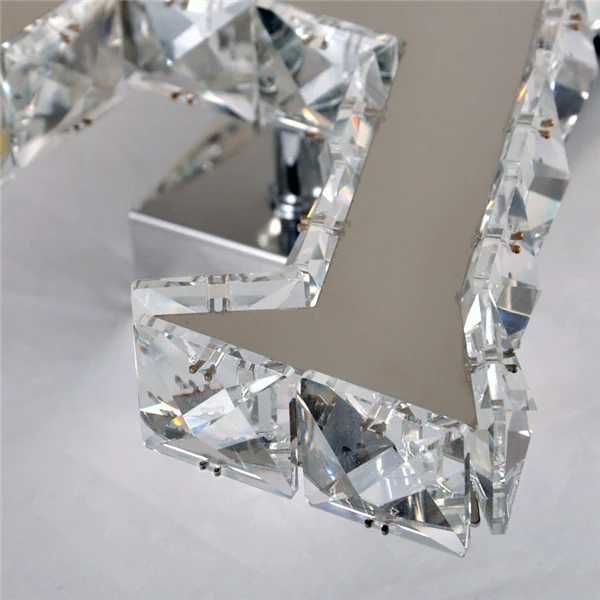 lumina lustra aplica veioza led cristal sticla litera A, E, V, I