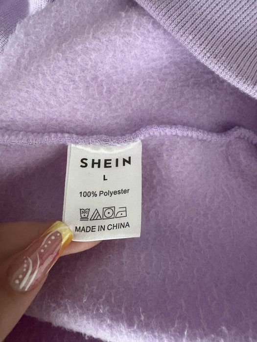 Hanorac lung mov cu print