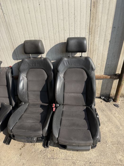 Interior Audi A6 C6 S line berlina semi piele scaun stanga Audi A6 C6 scaun dreapta Audi A6 C6 incalzire in scaune