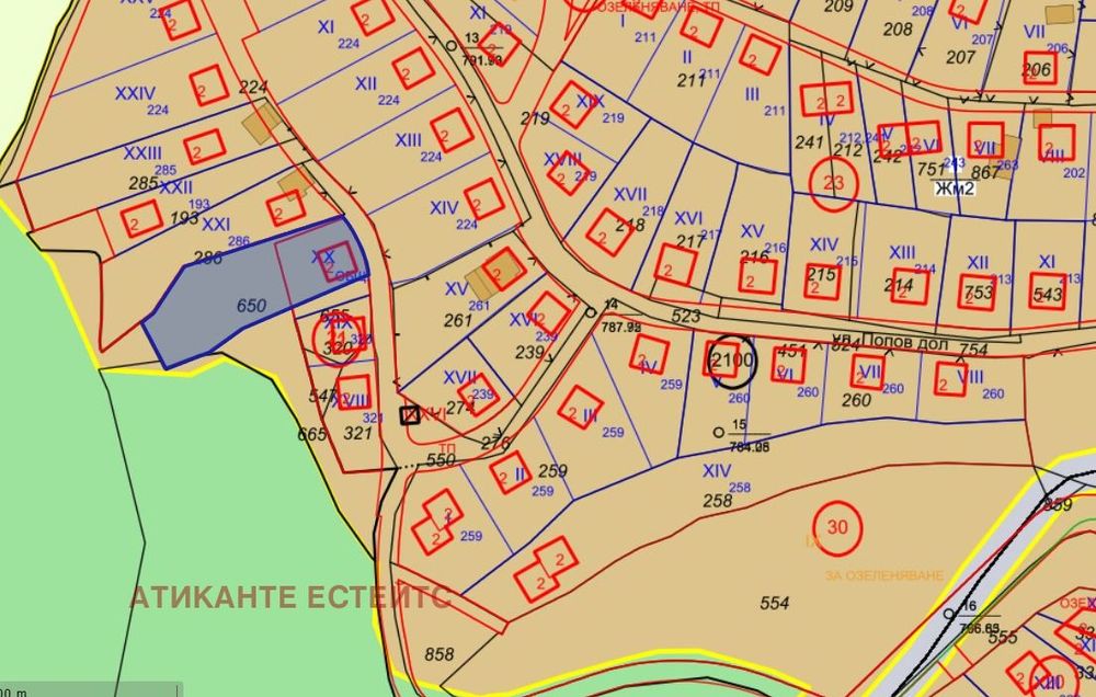 Парцел в София, област- площ 1432 цена 30000