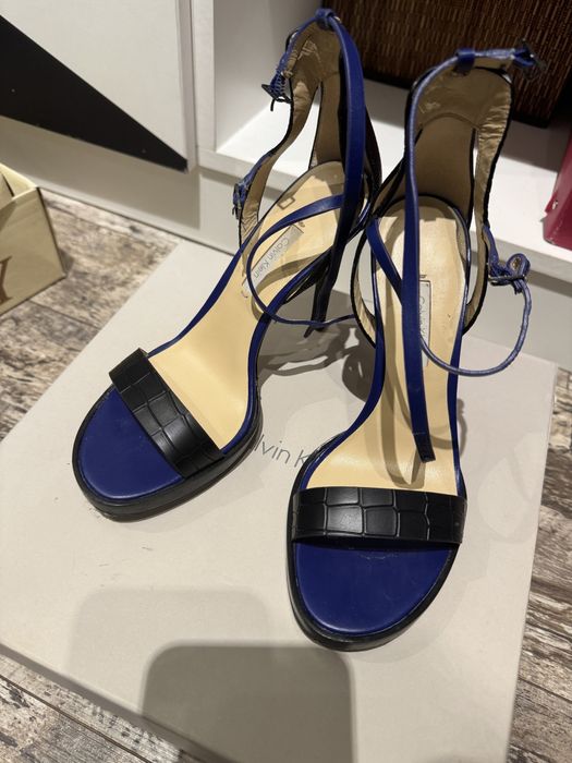 Sandale toc piele Calvin Klein, marime 37