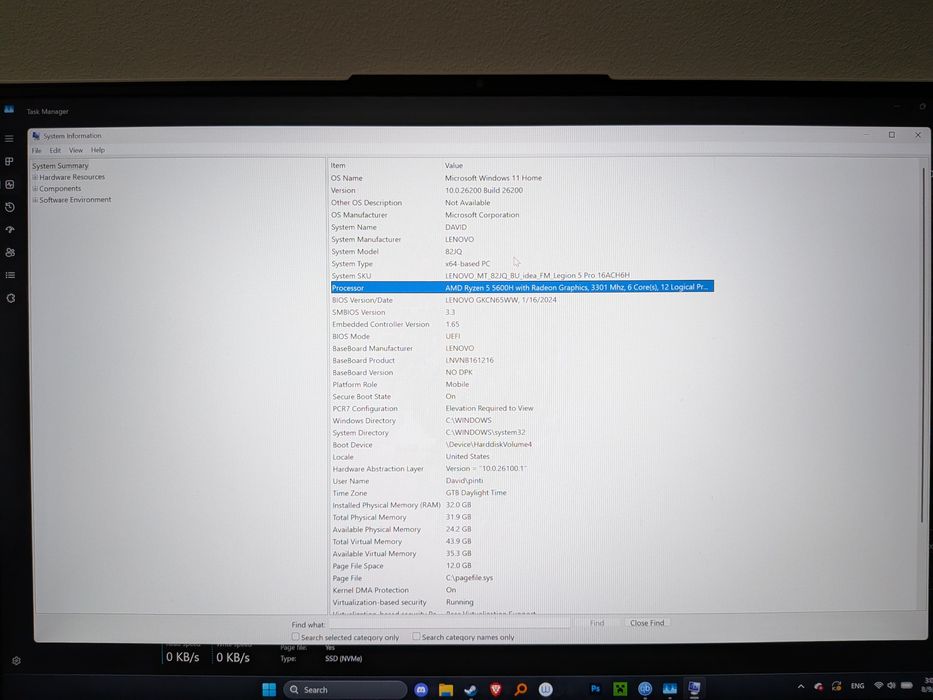 Laptop Gaming Lenovo Legion 5 Pro