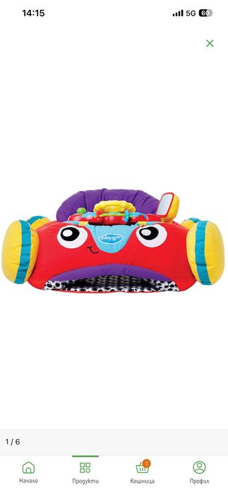 PLAYGRO Игрален център със светлинии звуци Плюшена кола