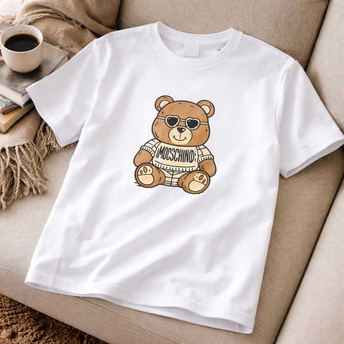 Tricou cu imprimeu Moschino, Bumbac 100%, Barbati