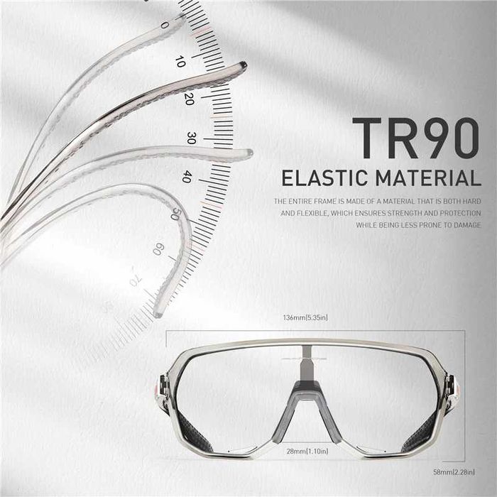 Ochelari ciclism SCVCN REVO X63 Photochromic Clear