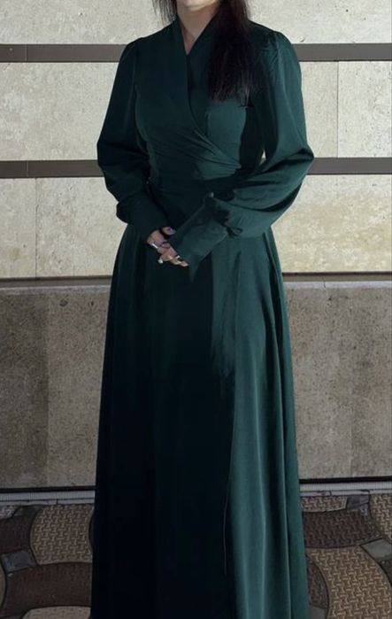 Платье, длинное на запах