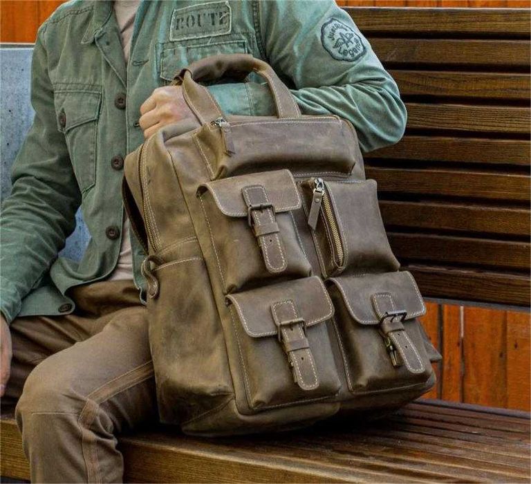 Rucsac din piele naturală. Rucsac pentru laptop. laptop backpack. Rucsac din piele pentru călătorii