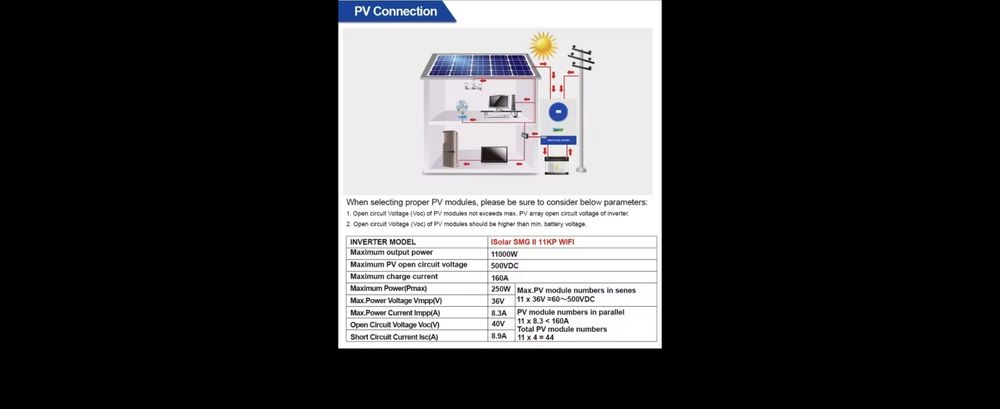 EASUN INVERTER 11KW ,wifi inclus.
