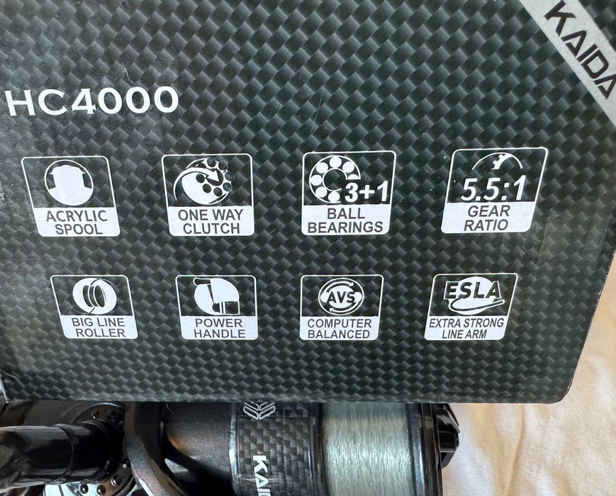 Риболовна макара Kaida HC4000 с байтрънър - нова