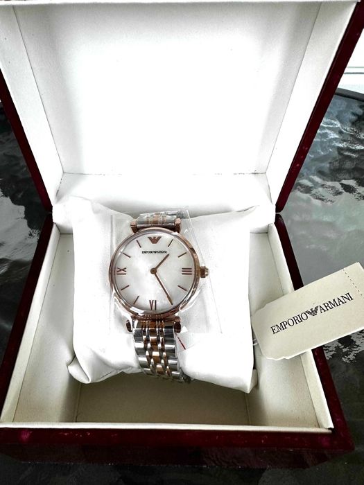 Emporio Armani Gianni T-Bar - Rose Gold - нов дамски часовник