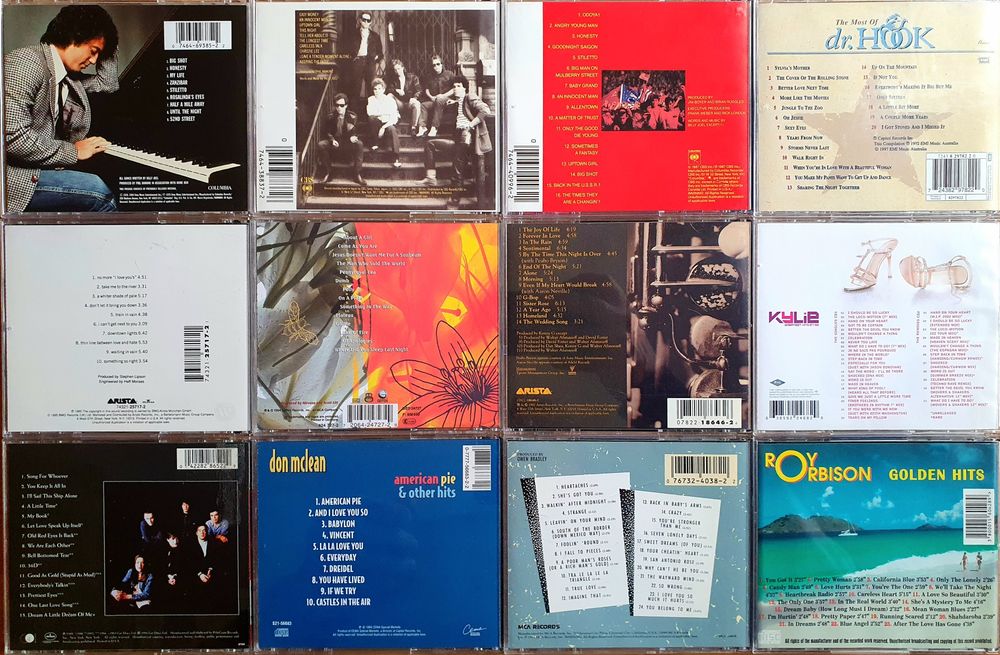 CD-uri originale cu muzica pop-rock (multe USA)