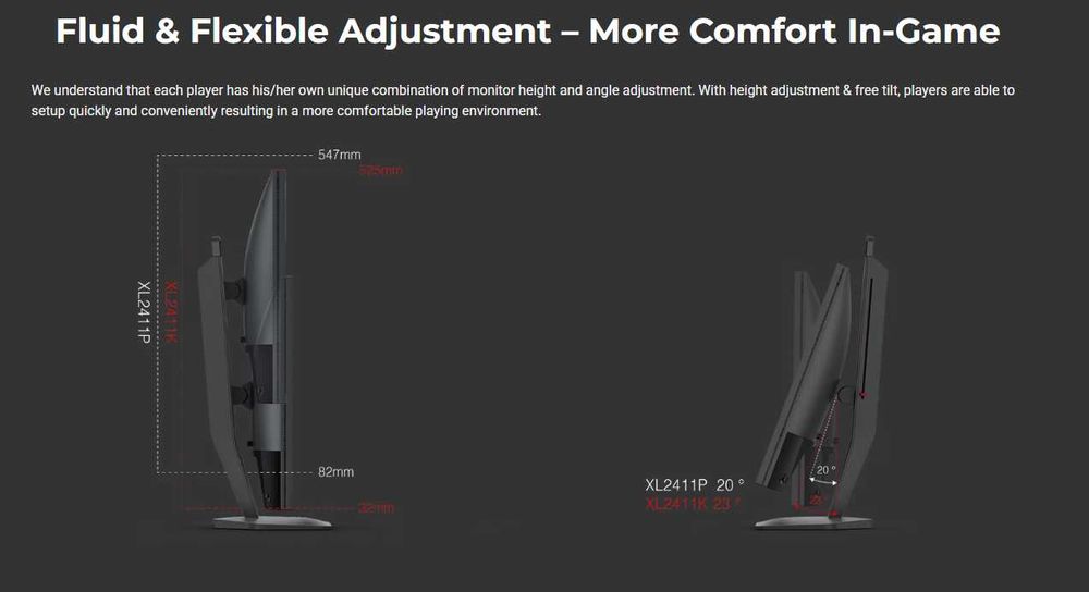 ZOWIE XL2411K 24 инча 144Hz TN Gaming Monitor DyAc