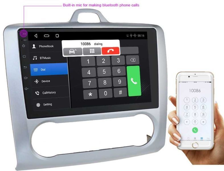 FORD FOCUS 2004-2011 - 9'' / 12,3" Андроид Навигация КЛИМАТРОНИК, 8837