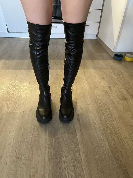 Черни Дамски Ботуши Steve Madden 40 Номер, Оригинални Обувки