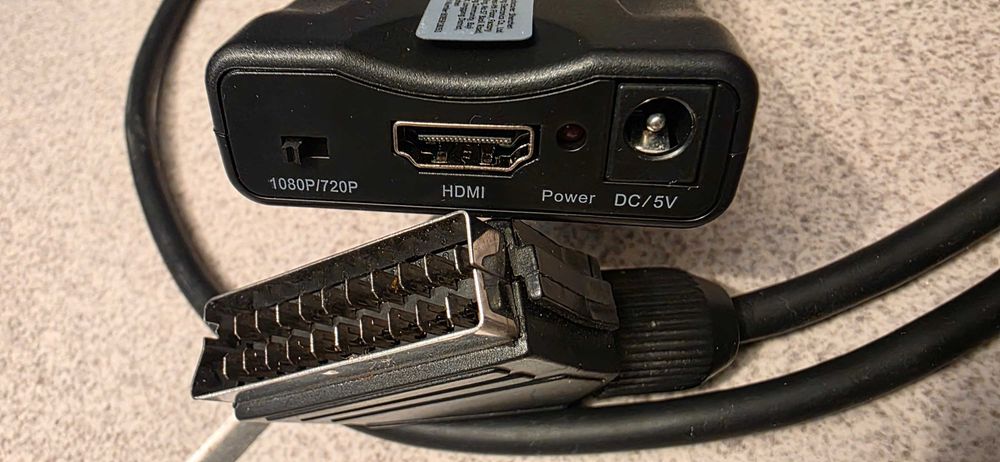 Scart към HDMI конвертор адаптер с SCART  кабел, превключваем Full HD 720P/1080P видео