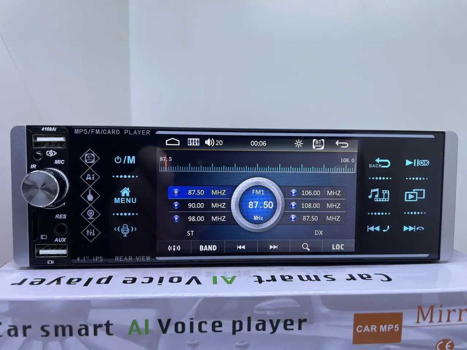 Pioneer 4168T 1DIN MP5 сензорно Авторадио Bluetooth USB SD камера за заден ход 4x50W, 4.1 Инча