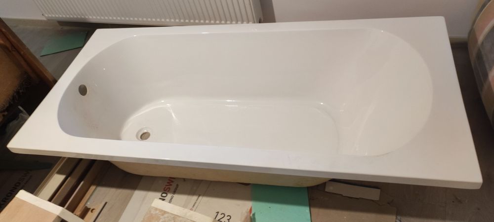 Set wc cu bazin aplicat, evacuare verticala și cada 160x70