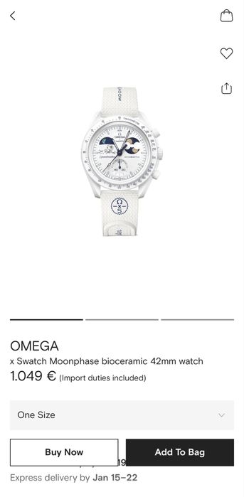 Omega x Swatch - Mission to Earth Phase - Moonshine Gold