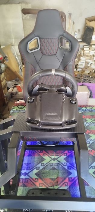 Стойка и седалка за волан, педали и скоростен лост logitech, moza...