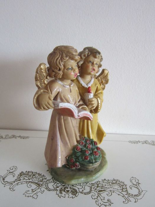 cadou deosebit rar Craciun Fontanini  Italia 1970 Angeli