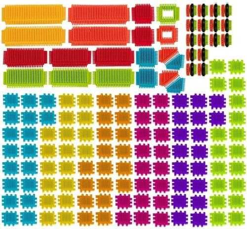 Set blocuri constructie educative Arici 192 piese Joc creativ stivuit
