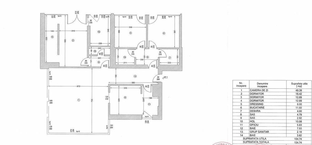 Primaverii, 4 camere de inchiriat cu terasa de 80 mp