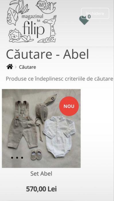 Costum botez Magazinul lui Filip