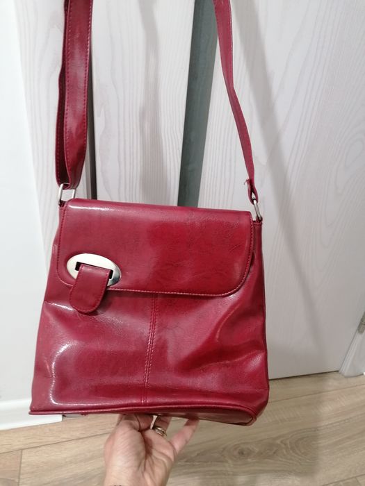 Geanta roșie piele eco