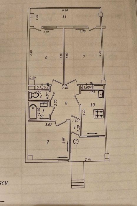 Продажа Юнусабад -4 квартал 4/1/9 улучшенная планировка, Биллюр б/ зал