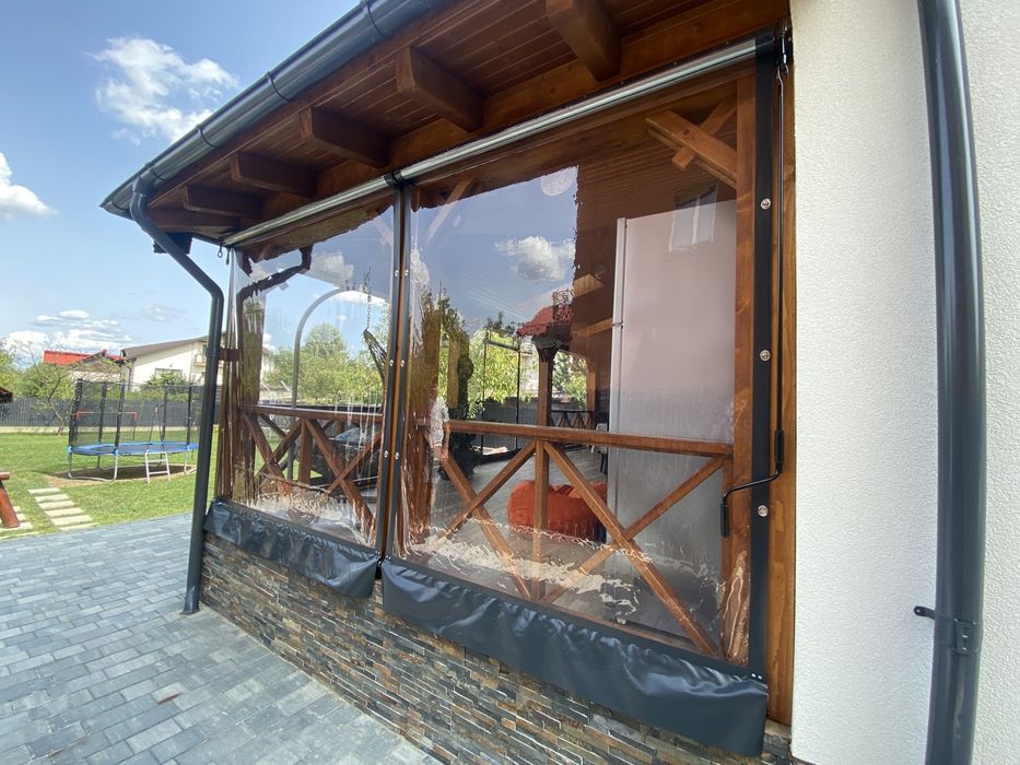 Inchideri terase cu folie PVC Cristal Taiwan 0.8mm