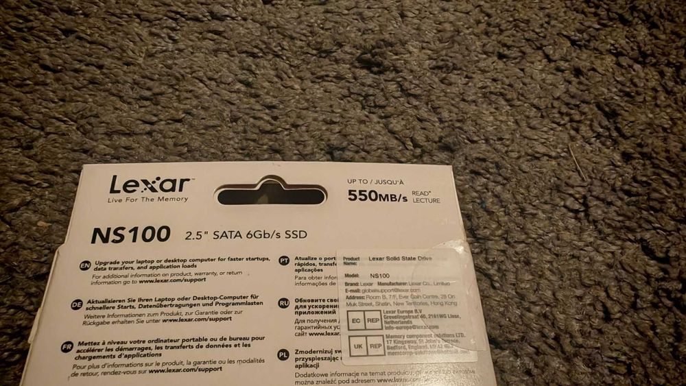 Нов ! Lexar NS100 2TB SSD диск, сив, SATA 6 Gb/s, 2.5