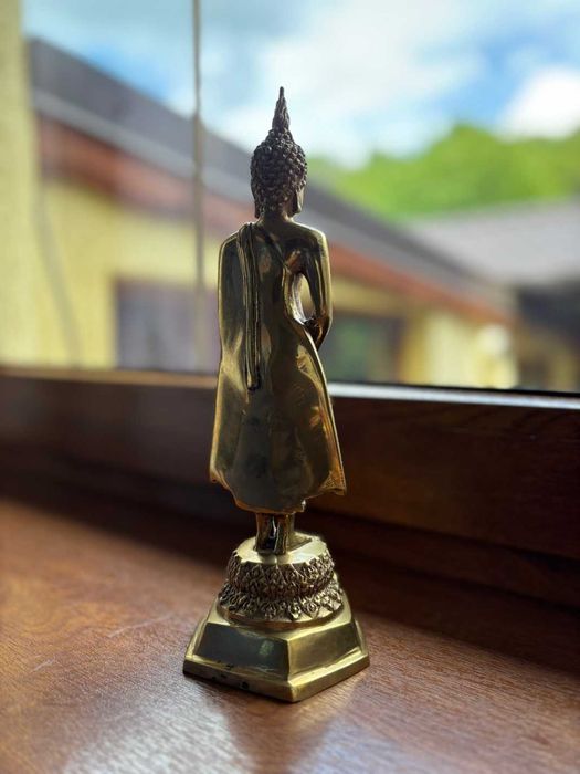 Superbă statuetă tailandeză cu Buddha Sukhothay/alamă/h=25cm.